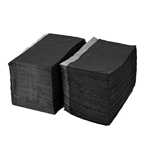 EElabper Tatouage Table en Tissu bavettes Table imperméable à Usage Unique Tatouage Tapis Dentaire Tatouage Plateau Couvrent Tatouage Noir 125PCS Cover
