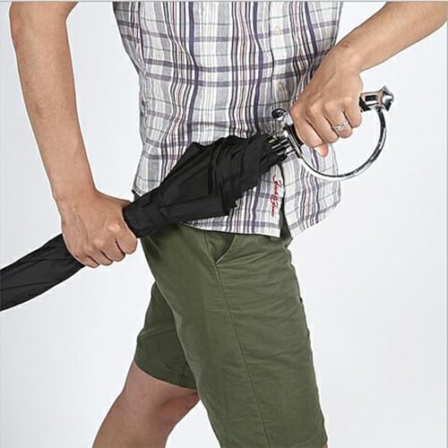 Automatic Long Handled Straight Umbrella - Sleek 8-Bone Western Sword Design, High-Density Waterproof, Ideal for Rainy & Sunny Days, & Stylish Outdoor Accessory