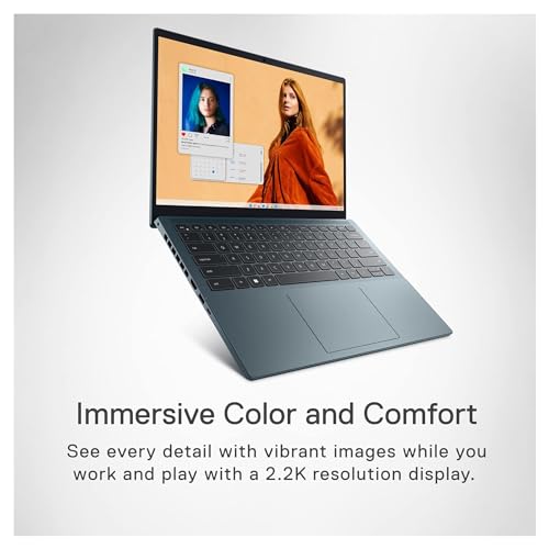 Image of DELL Inspiron 14 Plus 7420 Laptop, 14 inch 2.2K Display, Intel Core i7-12700H, 40 GB DDR5 RAM, 2 TB PCIe SSD, Intel Iris Xe, Backlit Keyboard, Windows 11 Pro, Atlantic Green