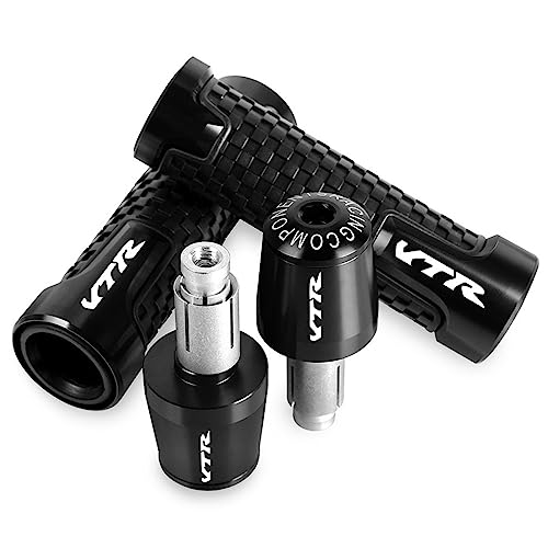 Poignées moto 22mm antidérapantes avec bouchons de guidon protecteurs pour VTR 250