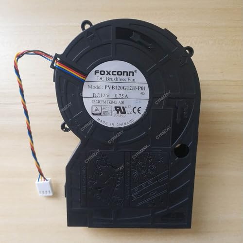 CYRMZAY Ventilador Compatible para FOXCONN PVB120G12H-P01 12V 0.75A 4-Wire cooling Ventilador
