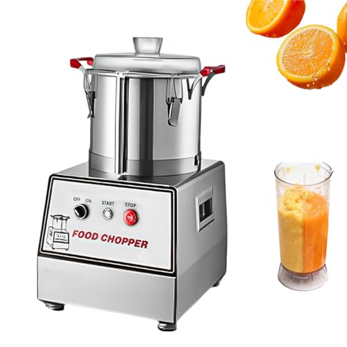 FRANREADER Procesador De Alimentos Comercial para Carne y Verduras, Mezclador con Cuchillas de Acero Inoxidable, para Lograr una Textura Salsas, Patés y Embutidos 5L