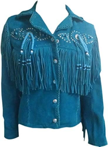 turquoise fringe jacket