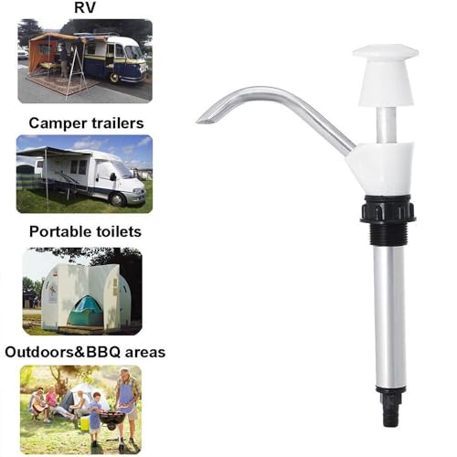 Reicyfang Caravan Sink Water Hand Pump, Hand-Operated Galley Water Pump, Double Action Camping Trailer Motorhome Replacement Pumping Tool, Ideal for Camping Trailer, Motorhome, Work Vehicles - Thumbnail 5