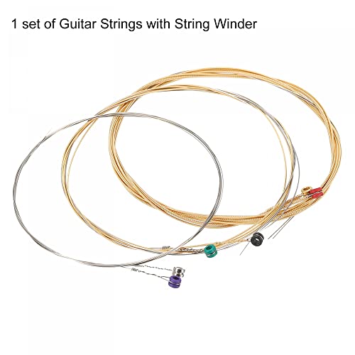 sourcing map Acoustique Guitare Cordes, 3.28ft Brass Léger Tension pour 6 Cordes Guitare avec Corde Winder-Chaude… - Les Beatles, Paul McCartney, John Lennon, RIngo Starr, George Harrison sourcing map Acoustique Guitare Cordes, 3.28ft Brass Léger Tension pour 6 Cordes Guitare avec Corde Winder-Chaude… – Image 4