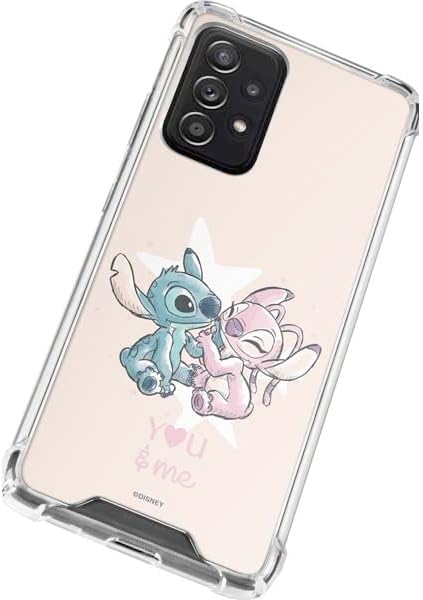 Skinit Clear Phone Case Compatible with Galaxy A52 5G - Officially Licensed Disney Lilo and Stitch Stitch and Angel Design