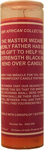 Miniatura 1 de Indio Products 7 Sisters of New Orleans - Vela vestida de cristal de 7 días sobre triple fuerza Herman negro - naranja