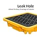 LYAYAN Spill Containment Pallet - Anti-Slip Leakproof Detachable Plastic Tray with Drain for Industrial Use (1 Pc, 26.4 x 26.4 x 6 In)