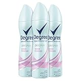 DEGREE Antiperspirant Deodorant Dry Spray 48 Hour Protection Sheer Powder Deodorant for Women 3.8 oz 3 Count