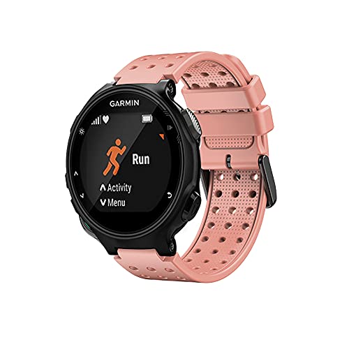 Pink Watch Band for Garmin Approach S20/ S5/ S6, Soft Silicone Personalise Replacement Strap Compatible with Garmin Forerunner 220/230/ 235/620/ 630/ 735XT/ 235lite