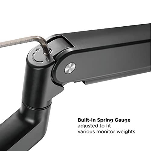 Image of SYGA Dual Monitor Stand Adjustable Desk Mount with Gas Spring Arm, Full Motion Dual Monitor Arm for 13-32 Inch Screens, Heavy Duty Clamp & Grommet Mount, VESA Compatible - MSE04
