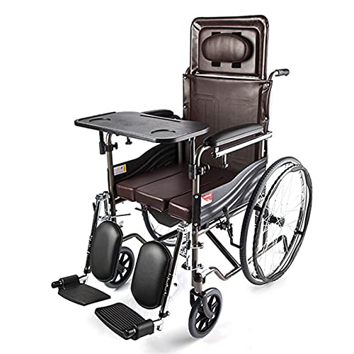 フリップバックの軽量の折りたたみ車椅子の取り外し可能なフル腕と上昇する手押し車の車椅子の折りたたみ式半分の携帯用車椅子/人間工学椅子と最大のベアリング100kg