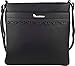 B BRENTANO Vegan Medium Crossbody Handbag Purse (Black - S)