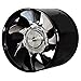 Jxjamp 6-Zoll-Hochgeschwindigkeits-Auspuff-Lüfter-Inline-Kanal-Küchenabzugs-Metall-Toilettenventilator-Industrieventilator 220V (Color : Black)