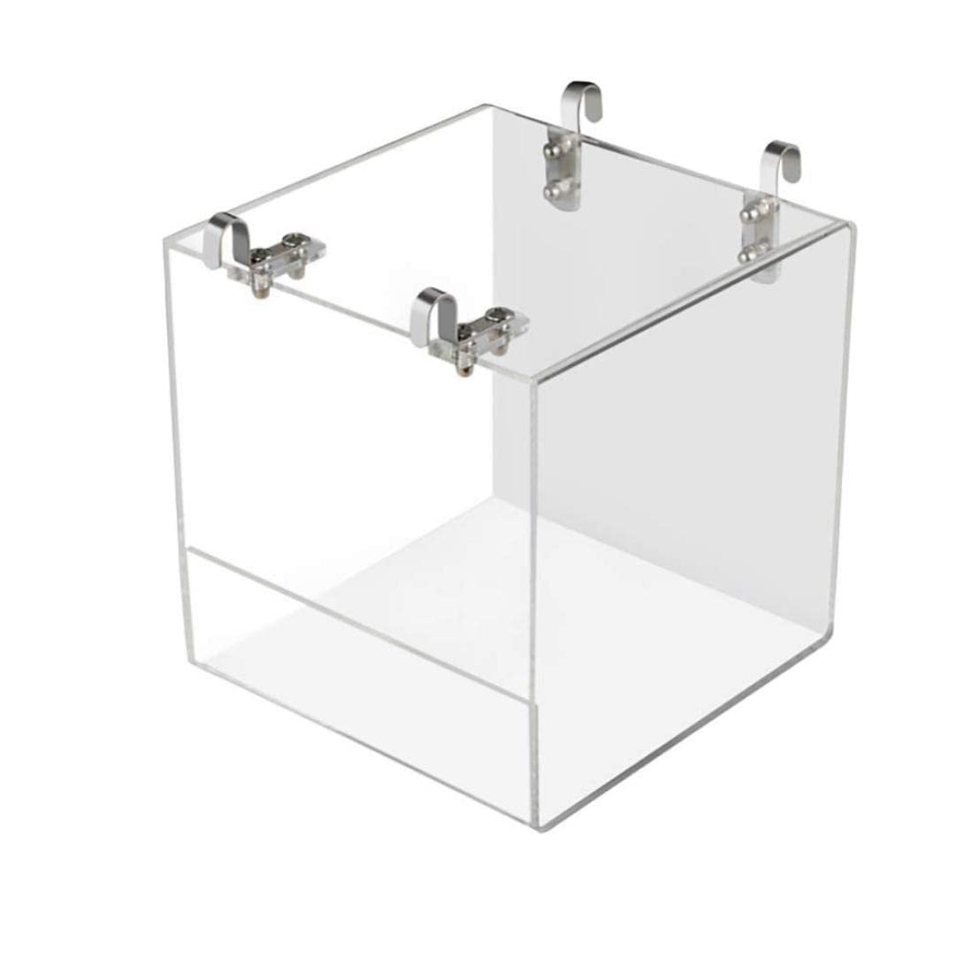 Bird Bathtub Cage Pet Bird Bath House with Metal Hanging Hook for Pet Parrot Shower Transparent, bird bath cage