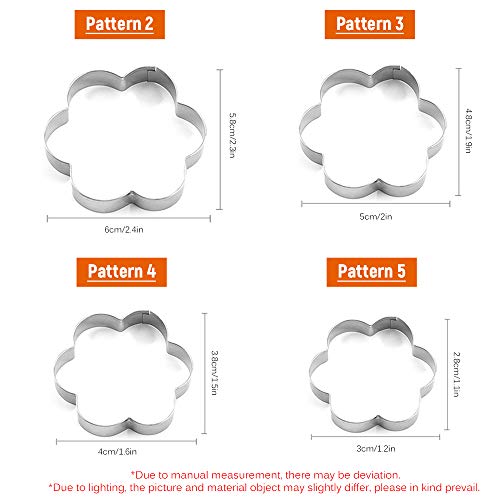 DECDEAL Moldes de metal de cozimento Conjunto de molde de cozimento de biscoitos Aço inoxidável Form