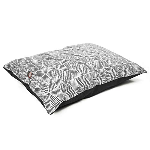 Image of Majestic Pet Rectangle Medium Dog Bed Washable - Non Slip Comfy Pet Bed - Dog Crate Bed Super Value Pillow Dog Bed - Dog Kennel Bed for Sleeping - Dog Bed Medium Breed 35 x 28 Inch - Charlie Gray