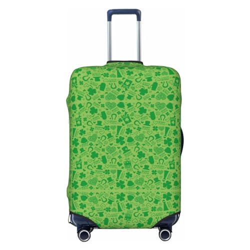 VOSERY Travel Luggage Cover - St Patrick's Day Washable Suitcase Covers Protector Fits 18-32 Inch Luggage