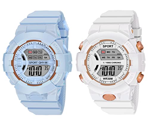 Image of Digital Unisex Watch (Multicolour Dial Multi Colored Strap)