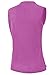 BGOWATU Women's Golf Polo Shirts Sleeveless Zip Up Collarless UPF 50+ Tennis T-Shirt Lightweight Quick Dry Rose Purple M