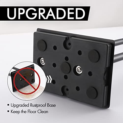 Kes Freestanding Toilet Paper Holder With Reserve For Bathroom With Weighted Base, Modern Tissue Roll Holder Stand 29" H, Sus304 Stainless Steel Rustproof Matte Black, Bph286S1B-Bk #TOP3
