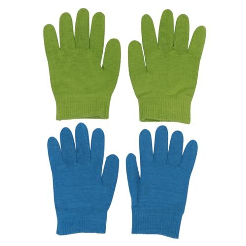 GANAZONO 2 Guantes Hidratantes de Gel para Cuidado de Manos de Verde Guantes Elásticos y Hidratación