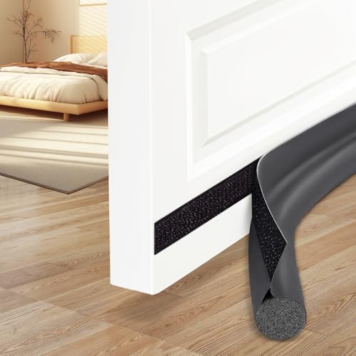 Image of MAXTID Under Door Draft Stoppers 36 Inch Grey Door Draft Blocker Draft Stoppers for Bottom of Doors Seal Gap Reduce Wind /Breeze, Cold Air, Dust, Smoke, Door Seal Strips Sweeps
