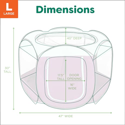 Image of Furhaven Portable Dog Playpen, Cat Playpen, Pet Playground,Kennel Foldable Indoor Outdoor Zippered Puppy Crate - Purple, Large