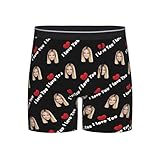 Xenorith Caleçon personnalisé Boxer personnalisé Homme Calecon Personnalisable avec Votre Photo Visage Boxer Drôle idee Cadeaux Homme Original pour Petit ami, Mari,Lui S-XXL