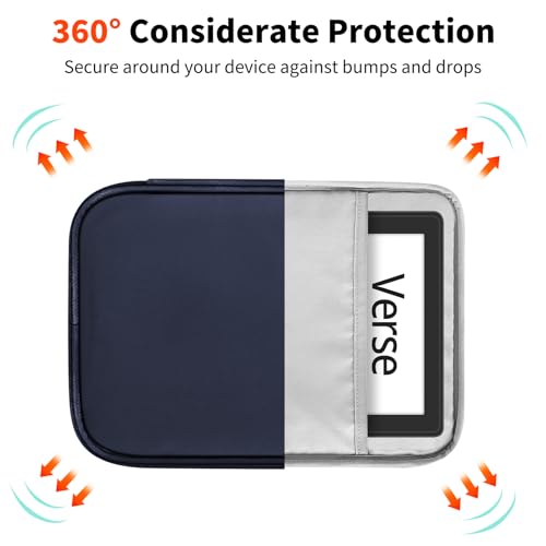 Image of HoYiXi Universal Sleeve Bag for 7-8 inch Tablet Fire HD 8 /Fire HD 8 Plus Compatible iPad mini (6th Gen) 8.3 inch 2021, iPad mini 5 /4 /3 /2 /1, Tab A8, 7 inch-8 inch inch Android Tablet Sleeve Case -Blue