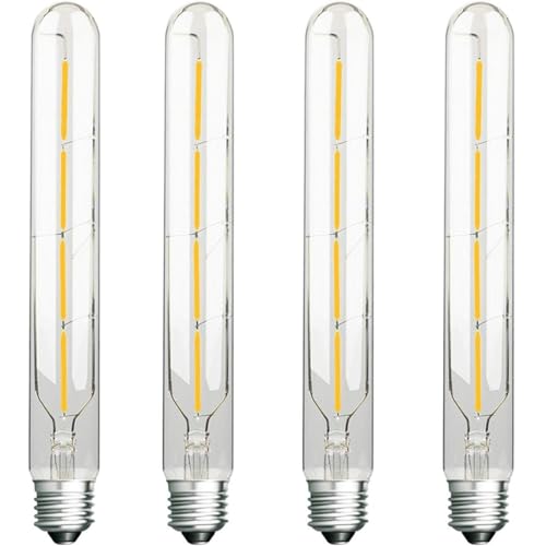 ZFQ T30 4W Vintage Retro LED Filament Bulbs Not Dimmable, 225mm Tubular E27 Edison Screw, Energy Saving Light Bulb