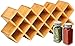 Bamboo Spice Rack, 18-Jar Bamboo Countertop Spice Rack Organizer,Free Standing Spice Organiser (18" x 7.5" x 3")