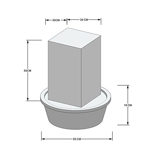 Köhko Würfel Brunnen „Peru“ 69 cm für Garten und Terrasse