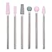 5 Types 6pcs/pack Stainless Steel Nail Drill Bits Set, Safety Nail File Bits, Nail Art Tools for Acrylic Gel Nails Cuticle Manicure Pedicure(JG#5)