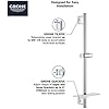 GROHE 26603BE0 Rainshower 36-Inch Slide Bar with Adjustable Handheld Shower Head Holder, Polished Nickel Infinity Finish