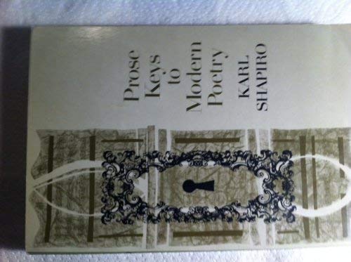 Prose Keys to Modern Poetry 0060459506 Book Cover