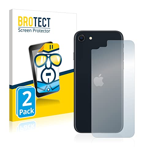 brotect Protection Ecran pour Apple iPhone SE 3 2022 (Arrière) (2 Pièces) - Film Protection Ultra Clair
