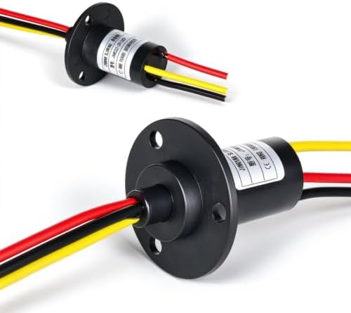 3‑Wire 30A Slip Ring, 22mm OD Gold‑Gold Precious Metal Contact Rotary Electrical Connector, Low Noise for Motor Encoder PTZ Robotics Rotary Joint — 사진 2