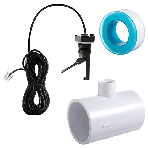 PAMASE GLX-FLO-RP Flow Switch Compatible with Hayward - Flow Switch Assembly Replacement Kit, Flow Sensor with 15FT Cable Sealing Tape and Sturdy Tee Housing, Ideal for Hayward Goldline Salt System