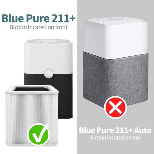 Image of 3-Pack Replacement Filter Compatible with Blue Pure 211+ Air Purifier, H13 True HEPA Replacement Filters Foldable Particle and Odor-Reducing Filter