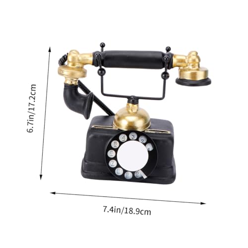 Téléphone décoratif rétro en résine aux finitions soignées - 2
