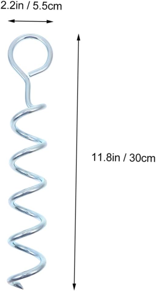4pcs Heavy Duty Spiral Lawn Ground Stakes Iron Tent Anchors for Camping Canopy Dog Stake Outdoor Yard Tent Accessories