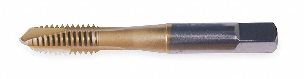 Spiral Point Tap, Plug, 10-32, TiN, 3 Flt