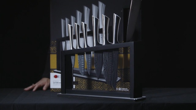 Amazon.com: Cuisine:pro Damashiro 8-Piece Satori Knife Block