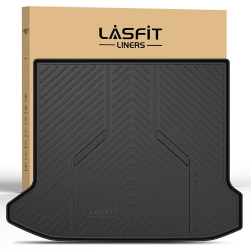 Image of LASFIT Cargo Mat for Hyundai Ioniq 5 2024 2023 2022 / Ioniq 5 N 2025 | All Weather TPE Custom Fit Cargo Trunk Mat Accessories, Black