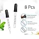 8 Stück Pipette 1ml,Glastropfer mit Messungen Pipettentropfer,Experimentell für Pipette Leicht zu Reinigen Glaspipette,für Messung Und Übertragung Einer Vielzahl Von Flüssigkeiten