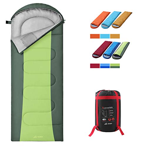 SEMOO Camping Sleeping Bag, Lightweight 3 Season Weather Sleep Bags for Adults Kids
