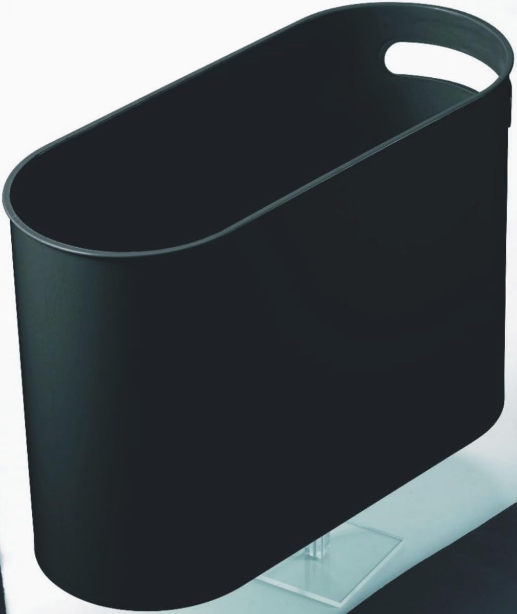 Helit Papierkorb 22l oval schwarz