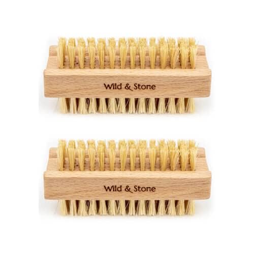 Image of Wild & Stone Wooden Nail Brush, 2-Pack, FSC Beechwood & Sisal