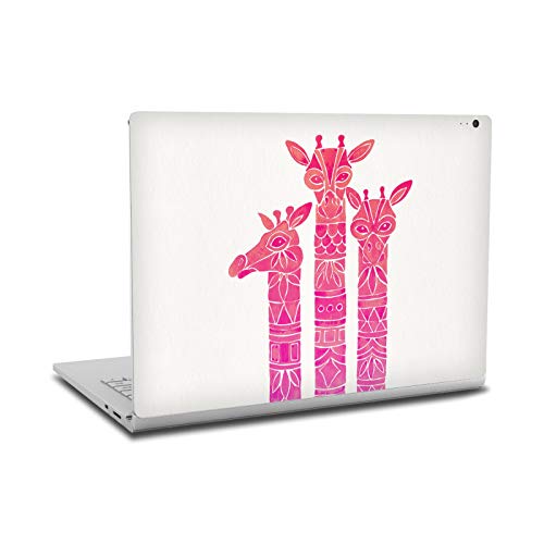 Skin vinyle Surface Book 2 autocollant girafe rose protection Cat Coquillette